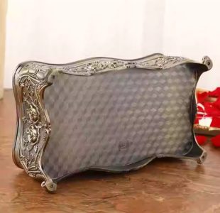 Vintage Rose Embossed Tissue Box Holder