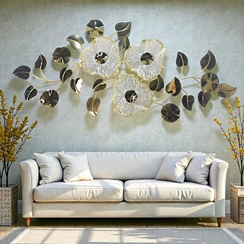 3D Metal Botanical Wall Sculpture