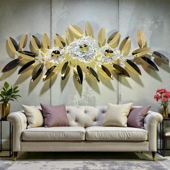Handcrafted Metallic Floral Wall Sculpture