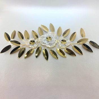 Handcrafted Metallic Floral Wall Sculpture