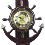deep burgundy anchor and ship’s wheel clock (3)