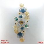 Vertical Ginkgo Leaf Metal Wall Clock (1)