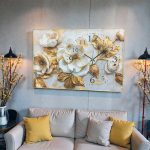 Botanical Mixed Metal Sculptural Wall Clock