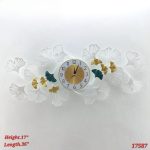 Modern Ginkgo Leaf Metal Wall Clock