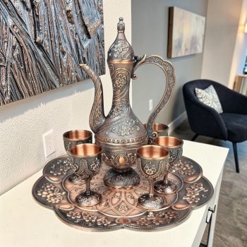 Antique Silver Arabic Surai Set Serving Set