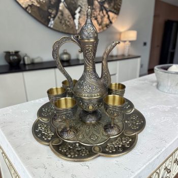 Antique Silver Arabic Surai Set Serving Set