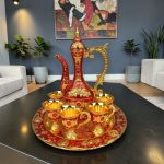 Luxury Ornate Gold Plated Floral Design Turkish Surai Set