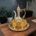 Luxury Ornate Gold Plated Floral Design Turkish Surai Set