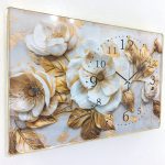 Botanical Mixed Metal Sculptural Wall Clock