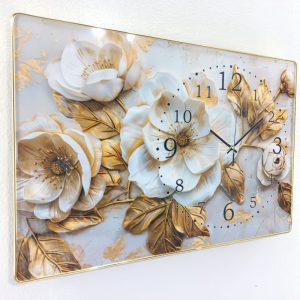 Botanical Mixed Metal Sculptural Wall Clock