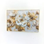 Botanical Mixed Metal Sculptural Wall Clock