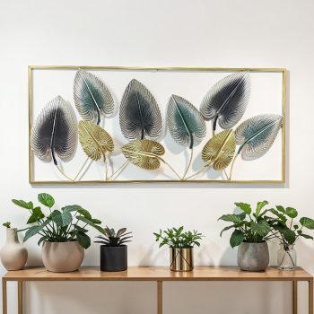 Modern Tropical Foliage Metal Wall Art