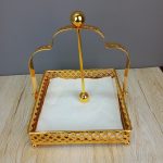 Royal Gold Lattice Tissue and Napkin Holder