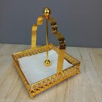 Royal Gold Lattice Tissue and Napkin Holder