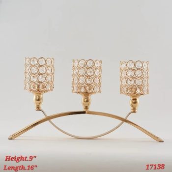 Candelabra Wedding Props Arch Bridge Candle Holder Iron Gold Romantic Candle Light 3