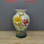 Ceramic Vase Pearlescent 3D Floral (1)