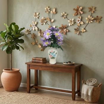 Ceramic Floral Vase Elegant 3D