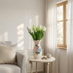 Elegant 3D Pastel Floral Ceramic Vase (1)