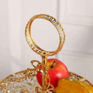 With Gold Sliver Handmade Glass Plate Set