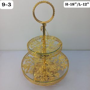 With Gold Sliver Handmade Glass Plate Set