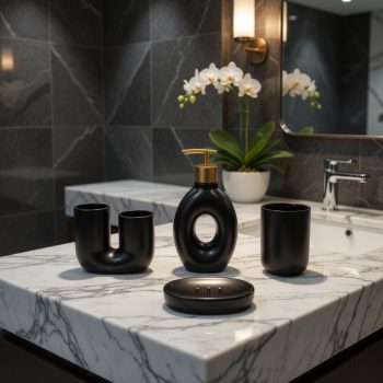 Ceramic Bathroom Accessory Set