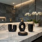 Ceramic Bathroom Accessory Set