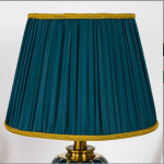 Luxurious Teal and Gold Ceramic Table Lamp