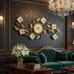 Elegant Floral Vine Wall Clock