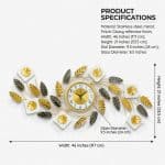 Elegant Floral Vine Wall Clock
