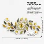 Elegant Floral Vine Wall Clock