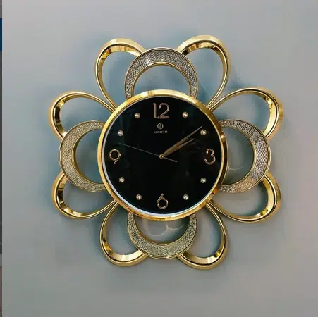 Luxury Floral Gold Wall Clock Luxury Floral Gold Wall Clock