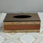 Luxury Patterned Mirror Tissue Box Holder for Home & Office
