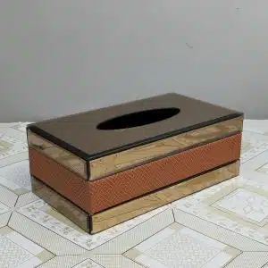 Luxury Patterned Mirror Tissue Box Holder for Home & Office