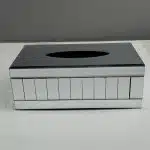 Decorative Beveled Glass Tissue Box Holder