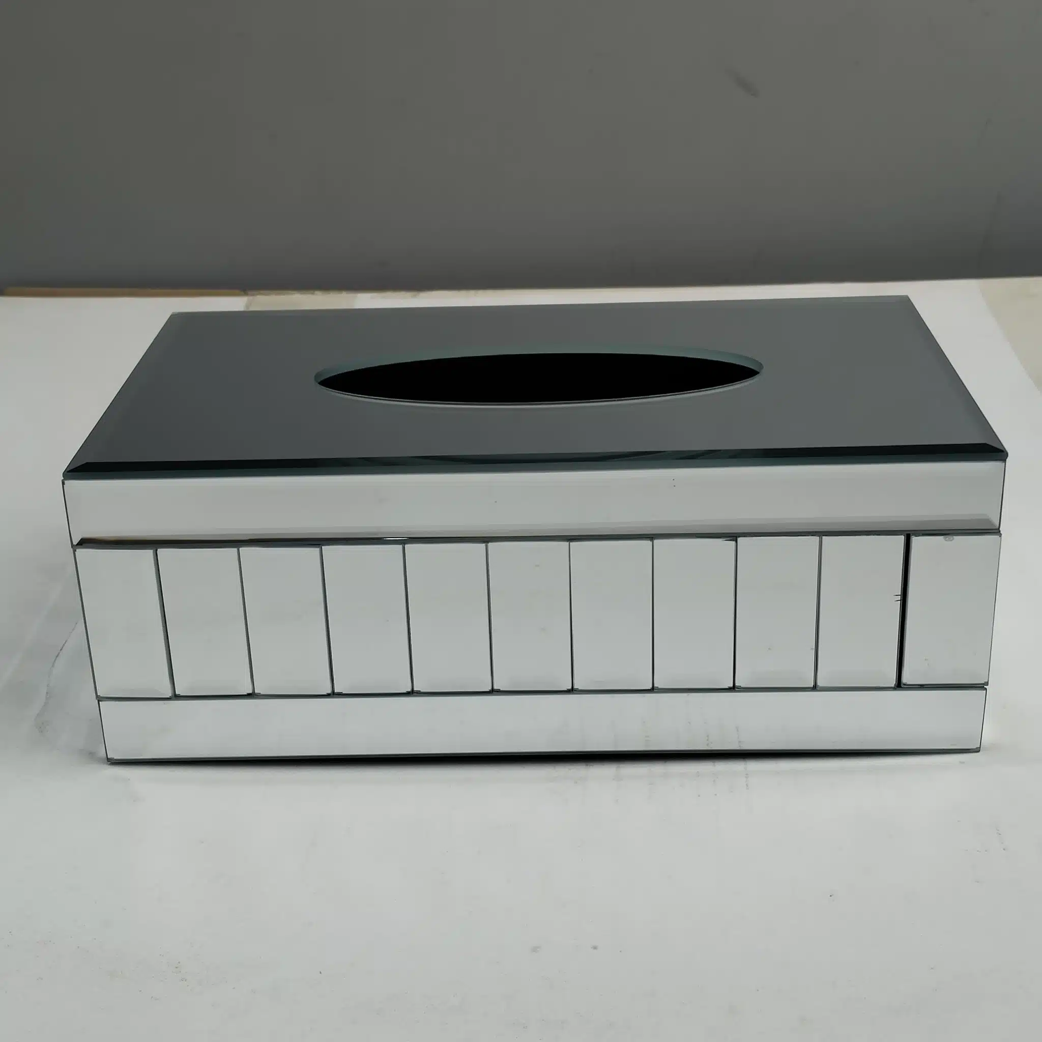 Decorative Beveled Glass Tissue Box Holder Decorative Beveled Glass Tissue Box Holder