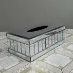 Decorative Beveled Glass Tissue Box Holder